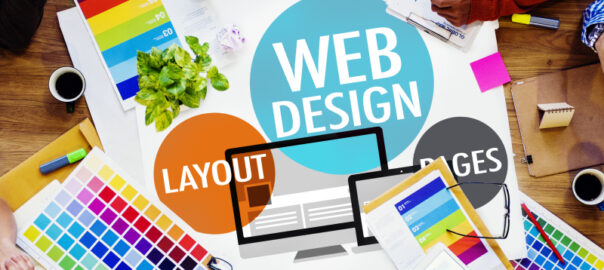 Image illustrates creating visually appealing website concept.